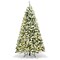 6Ft Pre-Lit Premium Snow Flocked Hinged Artificial Christmas Tree w/ 250 Lights